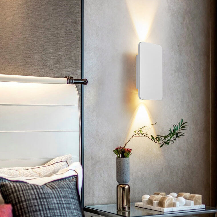 LED Wall Sconce for Hallway | Aluminum Rectangular 2-Light Minimalist Design | Lologe