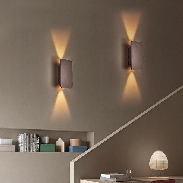 LED Wall Sconce for Hallway | Aluminum Rectangular 2-Light Minimalist Design | Lologe