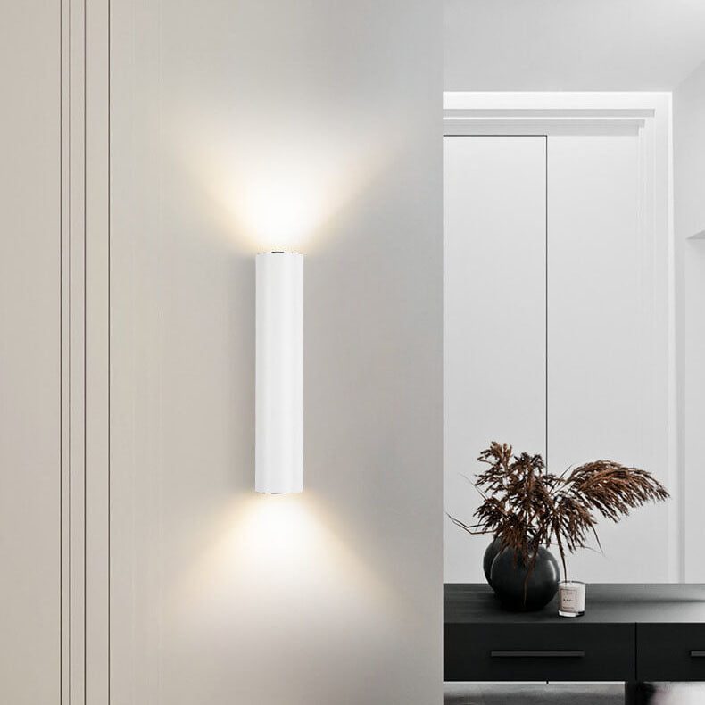 2-Light Wall Sconce for Hallway | Aluminum Cylindrical Modern Lighting | Lologe