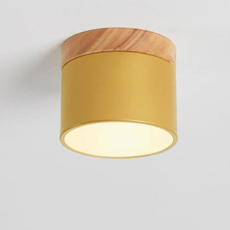 Scandinavian LED Flush Mount Ceiling Light | Solid Wood | 3-Colour | Modern Nordic | Lologe