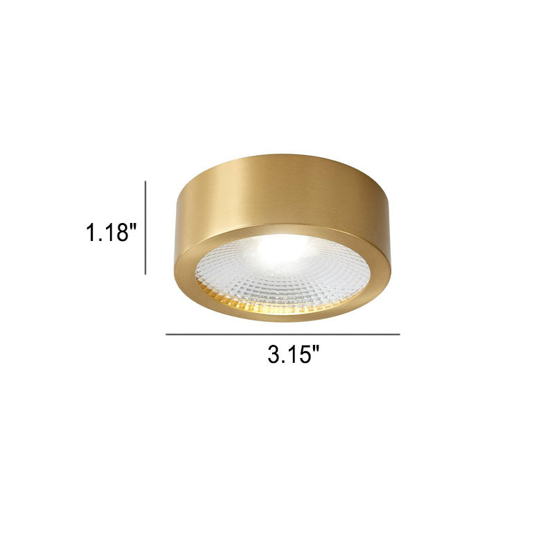 LED Flush Mount Ceiling Light | Living Room | All Copper | Ultra Thin Modern Lighting | Lologe