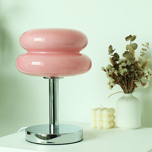 Modern Glass Table Lamp | Bedroom Living Room | Colourful Tart Design | 1-Light | For Home | Lologe