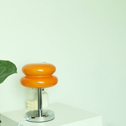 Modern Glass Table Lamp | Bedroom Living Room | Colourful Tart Design | 1-Light | For Home | Lologe