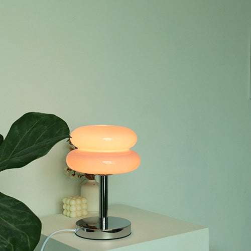 Modern Glass Table Lamp | Bedroom Living Room | Colourful Tart Design | 1-Light | For Home | Lologe