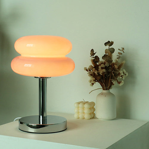 Modern Glass Table Lamp | Bedroom Living Room | Colourful Tart Design | 1-Light | For Home | Lologe