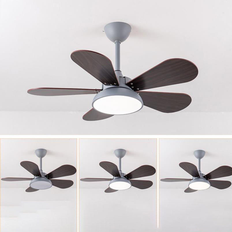 LED Ceiling Fan Light | For Kids Room | Colorful Round Blade | Semi-Flush Mount | Lologe