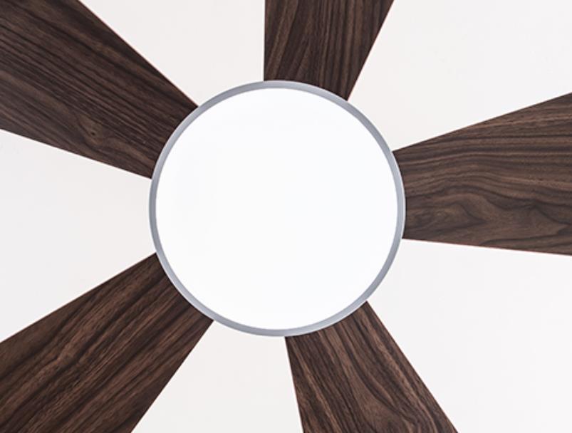 LED Ceiling Fan Light | For Kids Room | Colorful Round Blade | Semi-Flush Mount | Lologe