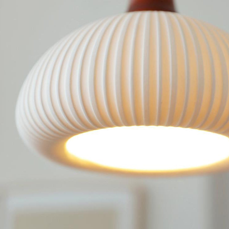 Japanese Ceramic Dome Pendant Light | Soft Kitchen Ambience | Lologe