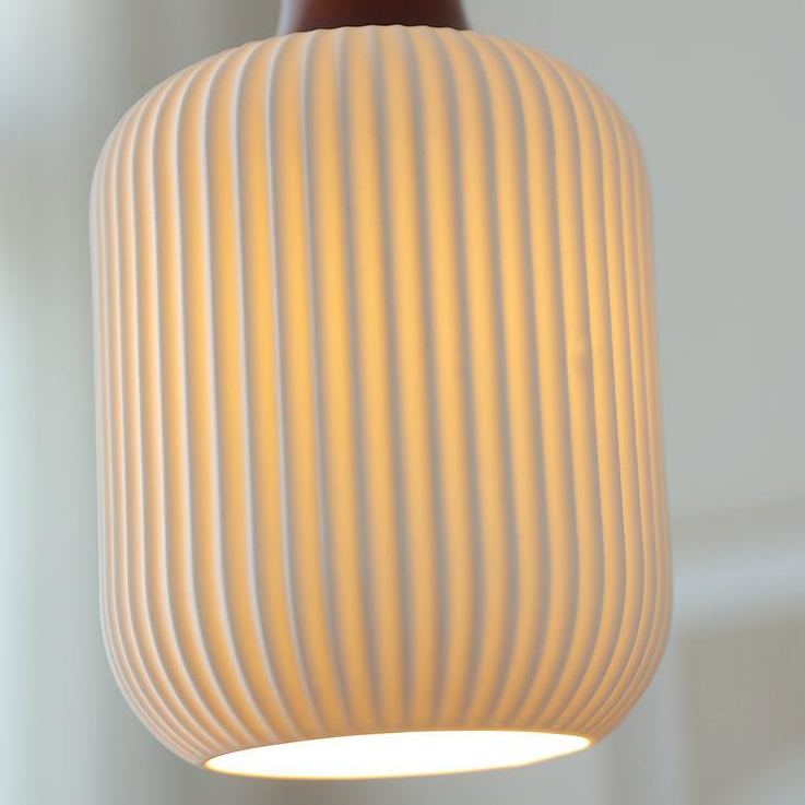 Japanese Ceramic Dome Pendant Light | Soft Kitchen Ambience | Lologe