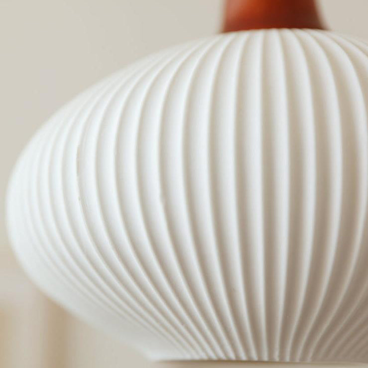 Japanese Ceramic Dome Pendant Light | Soft Kitchen Ambience | Lologe