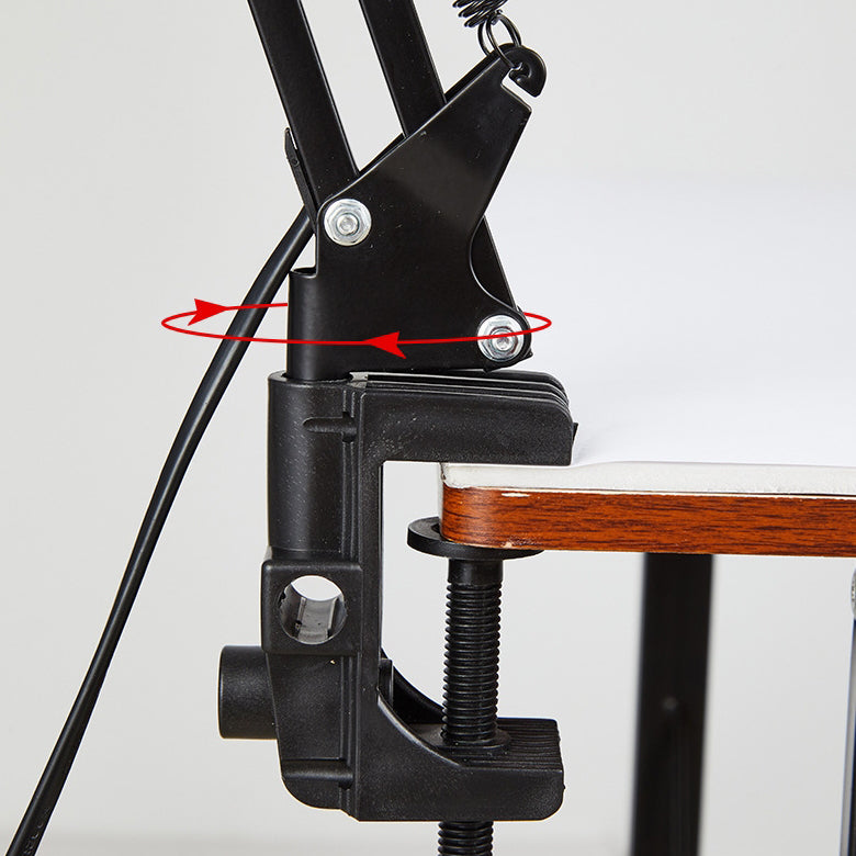 Clip-On Bedroom Table Lamp | Iron & ABS Retractable Long Arm Minimalist | Lologe