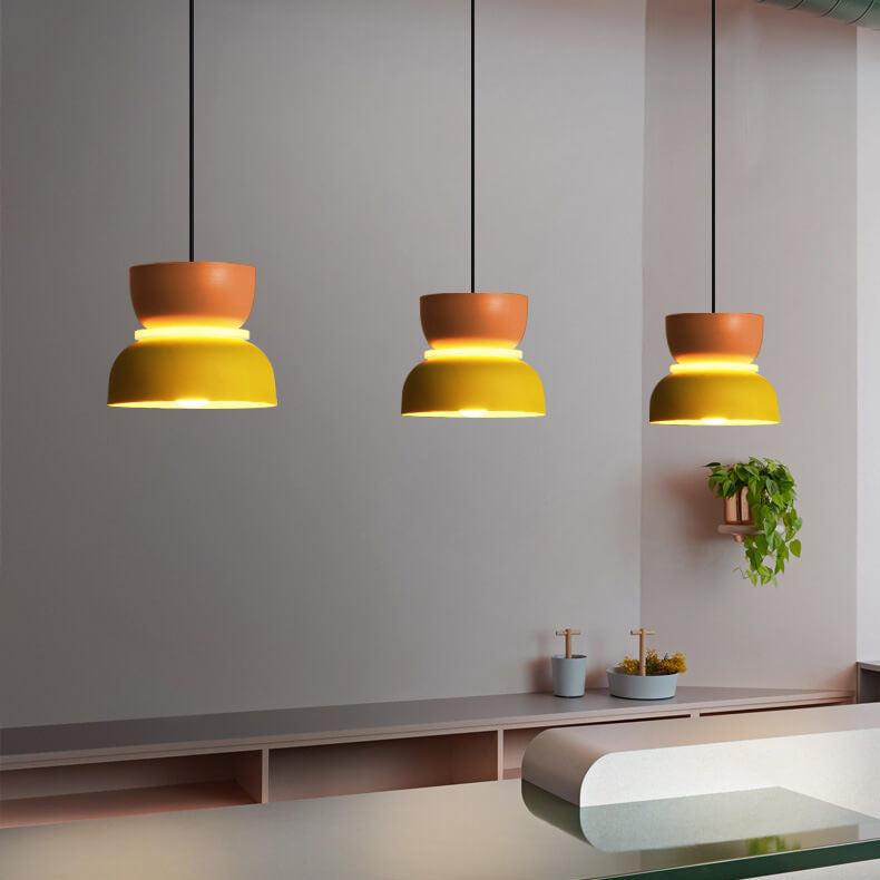 LED Pendant Light for Kitchen Island | Modern Metal Colourful Macaron Shade | Lologe