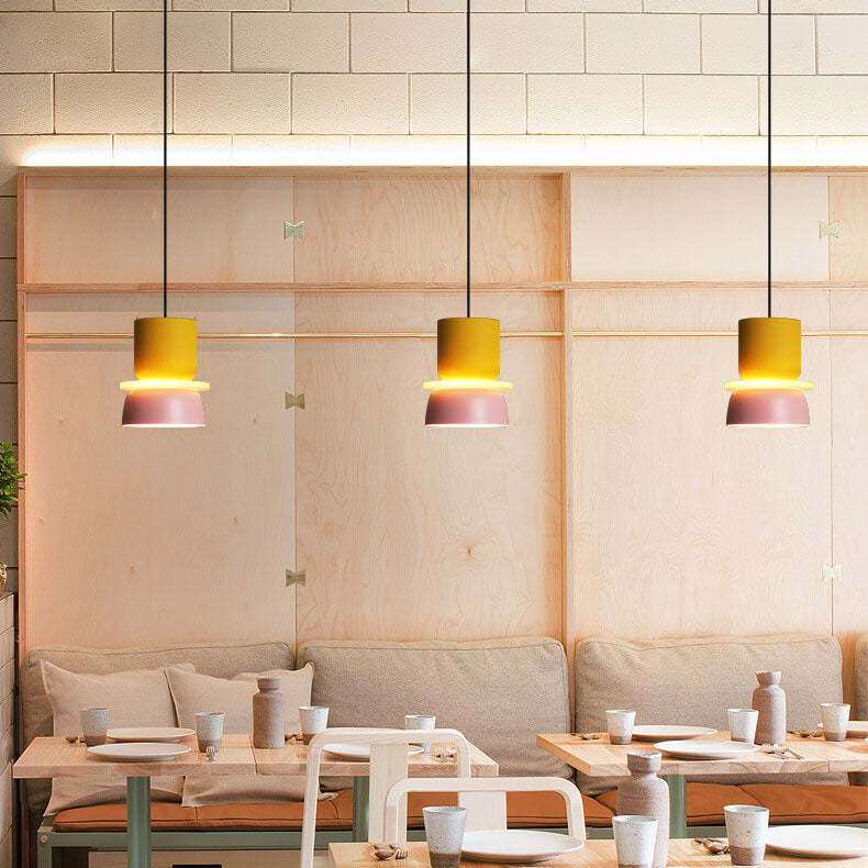 LED Pendant Light for Kitchen Island | Modern Metal Colourful Macaron Shade | Lologe