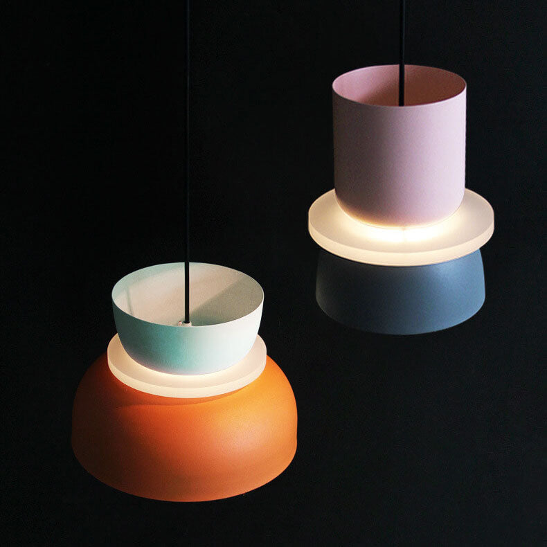 LED Pendant Light for Kitchen Island | Modern Metal Colourful Macaron Shade | Lologe