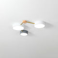 LED Flush Mount Ceiling Light | Bedroom Lighting | Solid Wood & Iron | Scandinavian Modern | Lologe