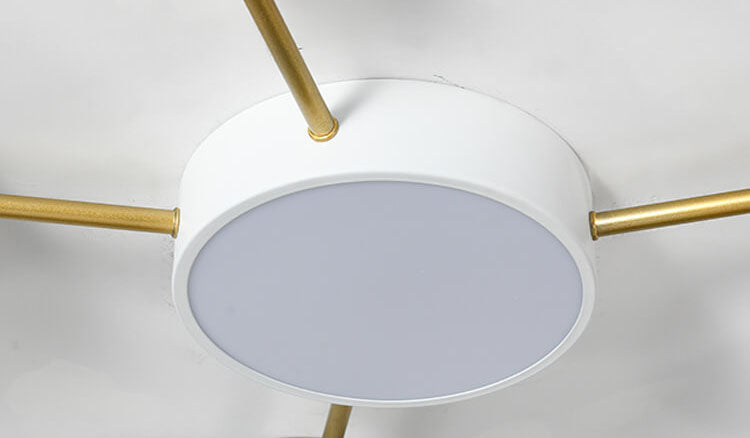 LED Flush Mount Ceiling Light | Bedroom Lighting | Solid Wood & Iron | Scandinavian Modern | Lologe
