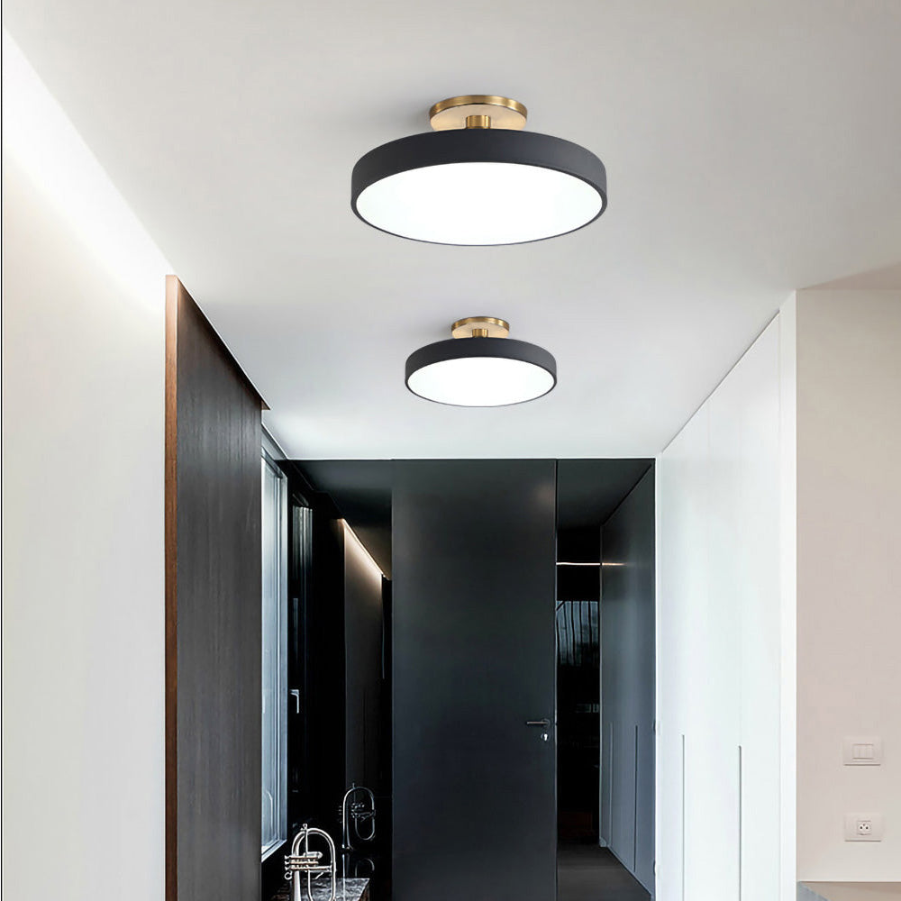Modern Minimalist Ceiling Light | Living Room Bedroom | D30cm LED Semi-Flush | Round Design | Lologe