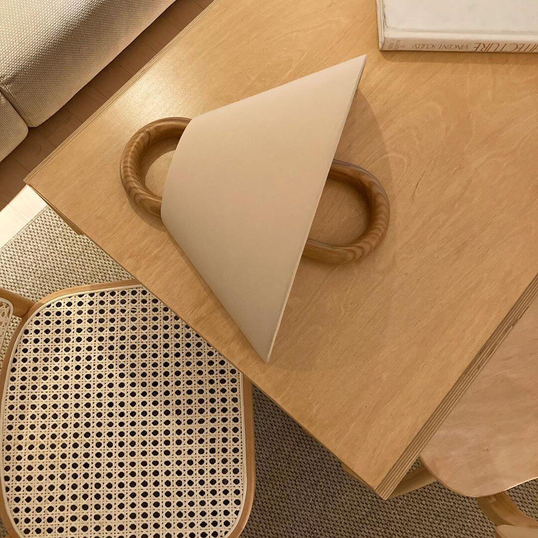 Wood Wall Sconce for Bedroom | Pleated Semi-Circle Shade Modern Lighting | Lologe