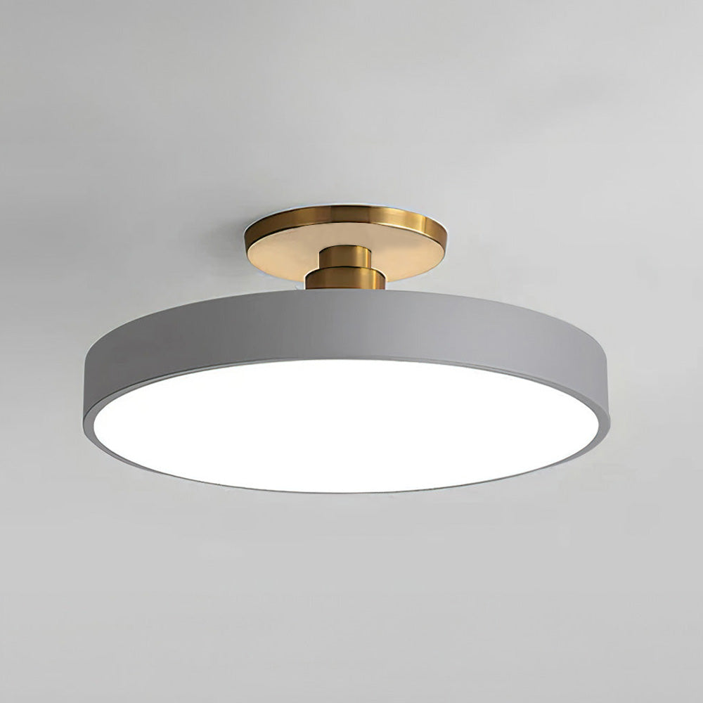 Minimalist Grey Ceiling Light | Living Room | LED Semi-Flush Mount | Modern Design | Lologe
