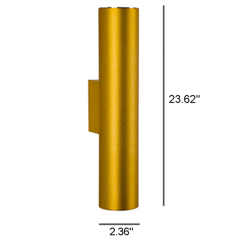 2-Light Wall Sconce for Hallway | Aluminum Cylindrical Modern Lighting | Lologe