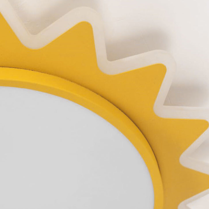Creative Cartoon Sun LED Flush Mount Ceiling Light | Kids Room | Cute Modern Decor | Lologe