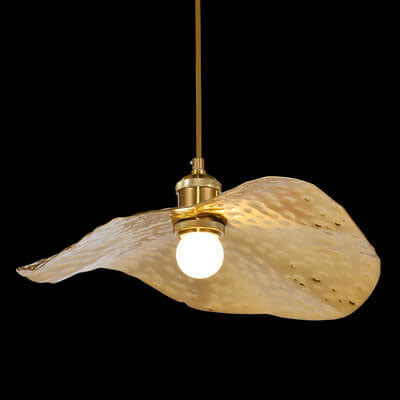 Pendant Light for Dining Room | Golden Bronze Lotus Leaf Design | Lologe