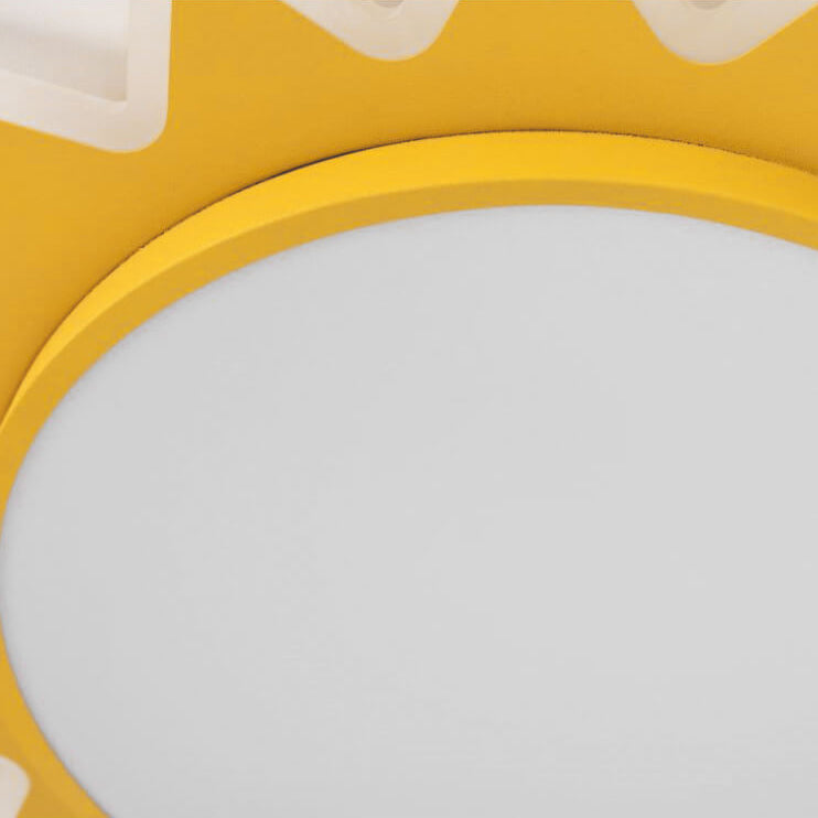 Creative Cartoon Sun LED Flush Mount Ceiling Light | Kids Room | Cute Modern Decor | Lologe