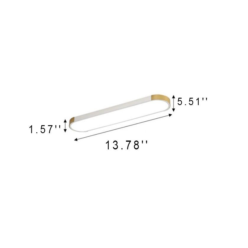 Modern LED Flush Mount Ceiling Light | Rectangular Ring | Minimalist | Indoor Lighting | Lologe