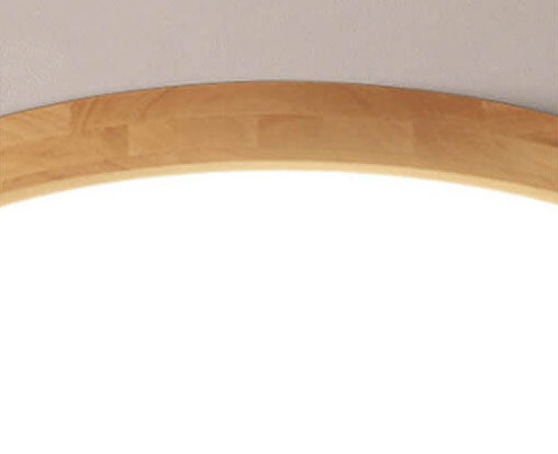 LED Flush Mount Ceiling Light | Bedroom Solid Wood Ultra Thin Round Design | Lologe