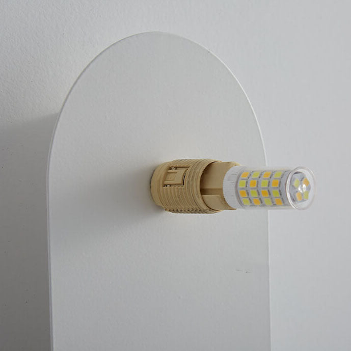 Modern Glass Wall Sconce for Bedroom & Hallway | Metal Ring Base | Lologe