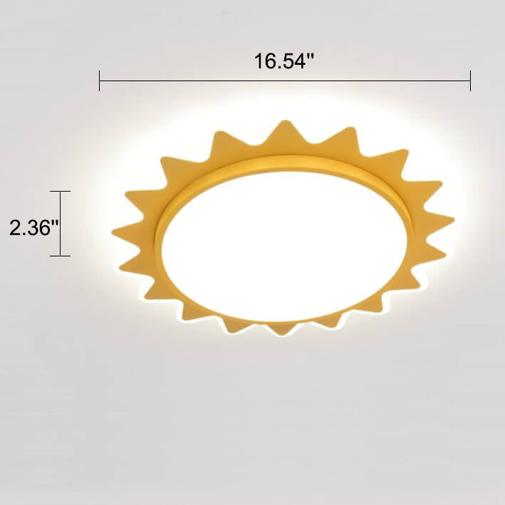 Creative Cartoon Sun LED Flush Mount Ceiling Light | Kids Room | Cute Modern Decor | Lologe