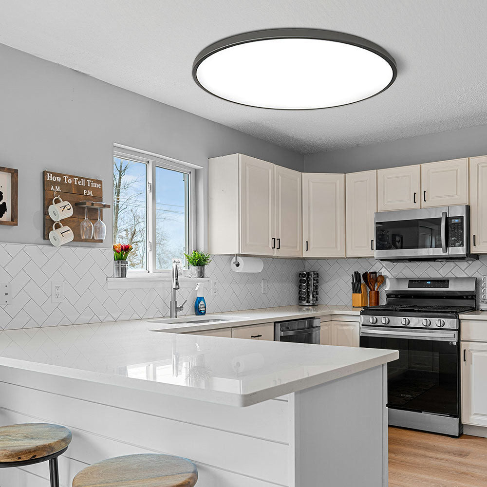 Contemporary LED Ceiling Light | Living Room Bedroom | Flush Mount | Minimalist | 3000K | Lologe