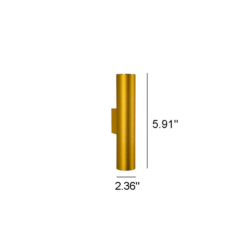 2-Light Wall Sconce for Hallway | Aluminum Cylindrical Modern Lighting | Lologe