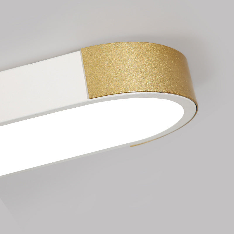 Modern LED Flush Mount Ceiling Light | Rectangular Ring | Minimalist | Indoor Lighting | Lologe