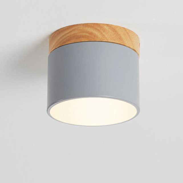 Scandinavian LED Flush Mount Ceiling Light | Solid Wood | 3-Colour | Modern Nordic | Lologe