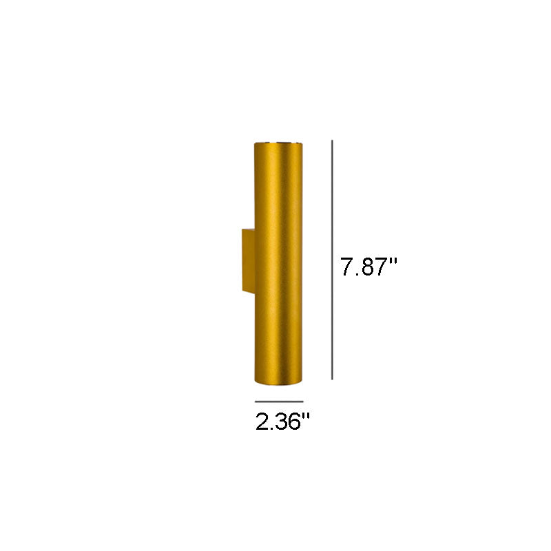 2-Light Wall Sconce for Hallway | Aluminum Cylindrical Modern Lighting | Lologe