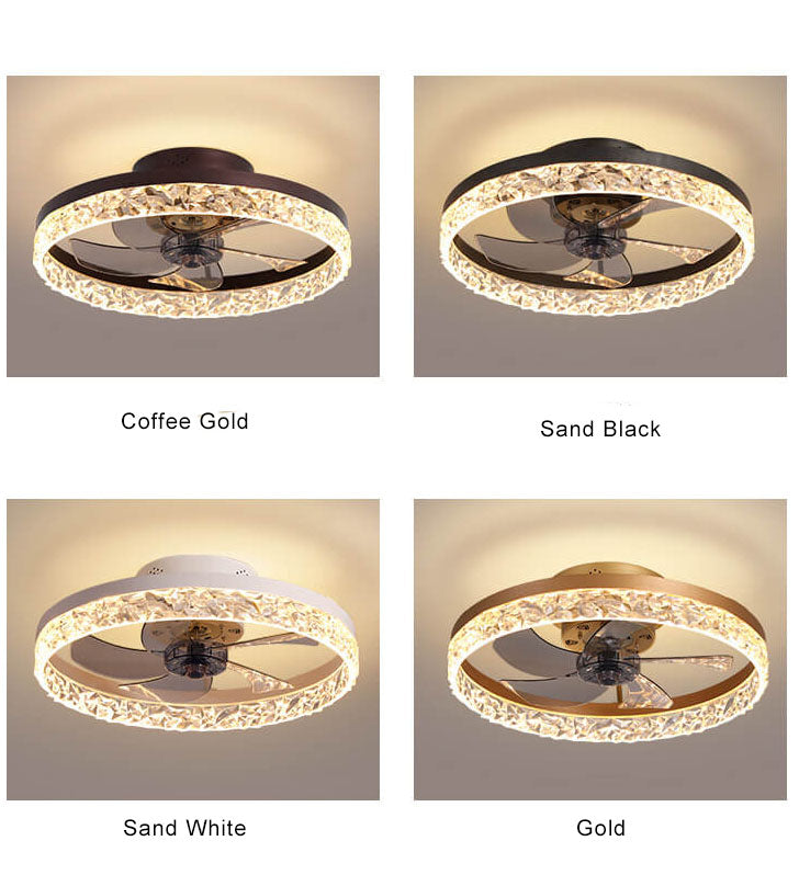 LED Ceiling Fan Light | Modern Ring Design | Semi-Flush Mount | Lologe