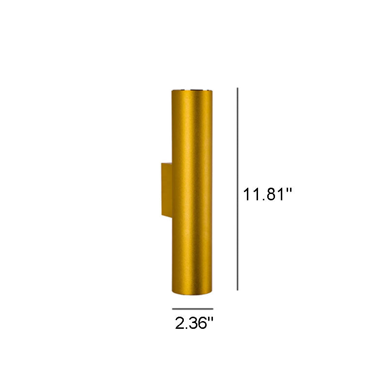 2-Light Wall Sconce for Hallway | Aluminum Cylindrical Modern Lighting | Lologe