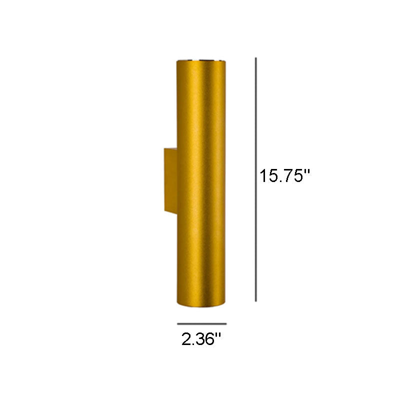 2-Light Wall Sconce for Hallway | Aluminum Cylindrical Modern Lighting | Lologe
