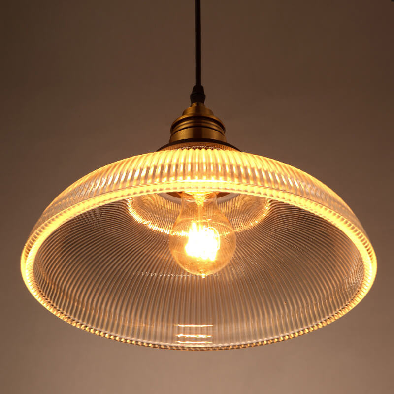 Vintage Striped Glass Pendant Light | Kitchen Island Ceiling Lighting | Lologe
