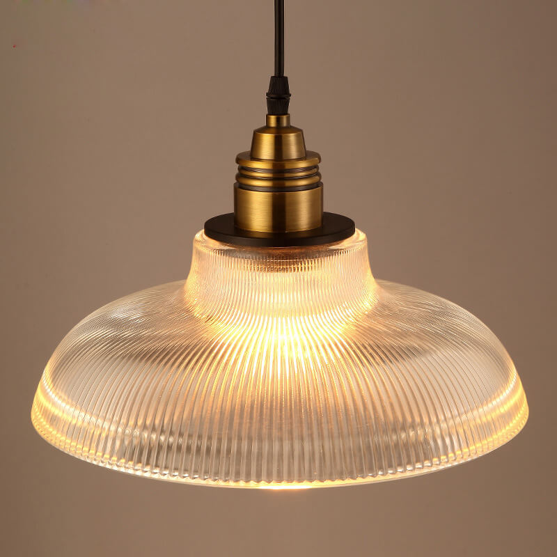 Vintage Striped Glass Pendant Light | Kitchen Island Ceiling Lighting | Lologe