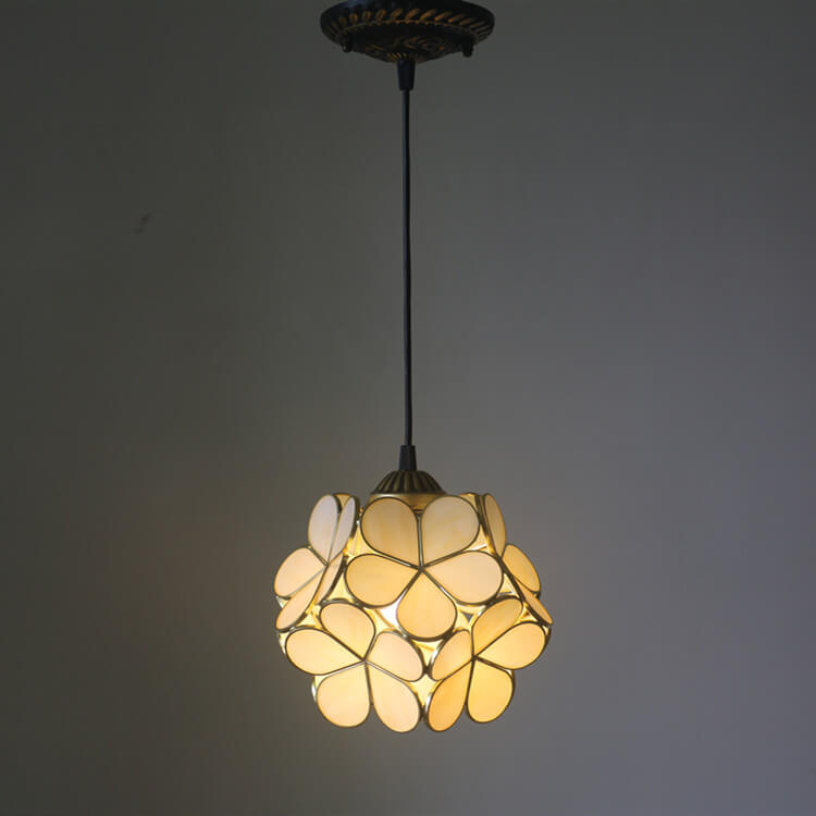 Stained Glass Pendant Light | Dining Room | Tiffany Metal 1-Light | Lologe