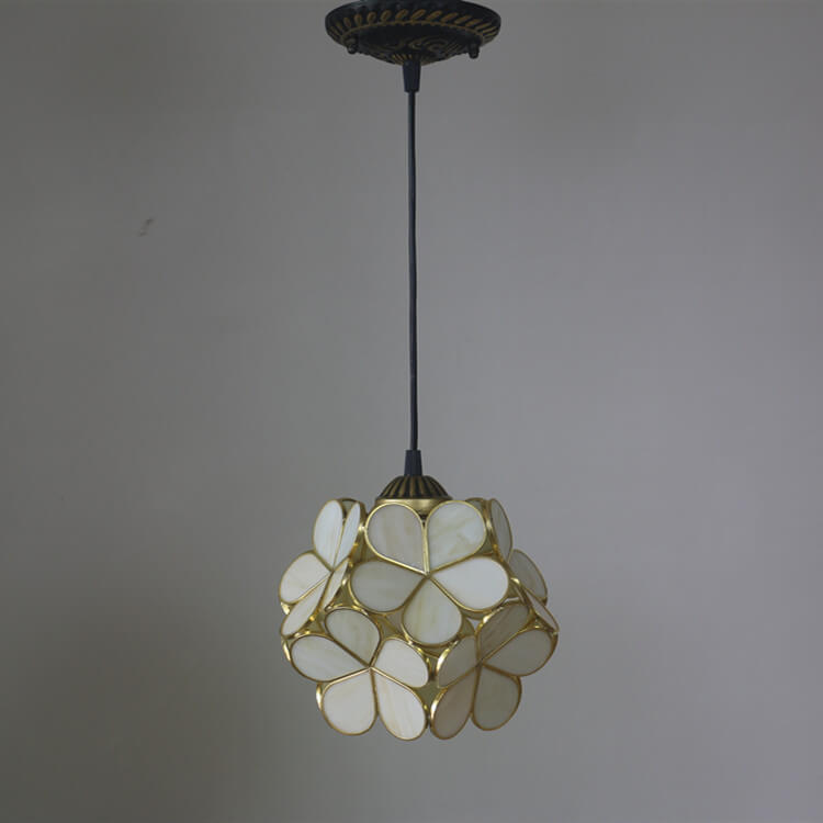 Stained Glass Pendant Light | Dining Room | Tiffany Metal 1-Light | Lologe