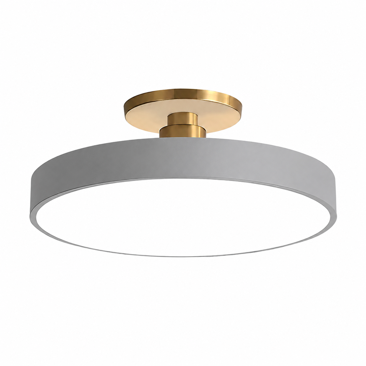 Minimalist Grey Ceiling Light | Living Room | LED Semi-Flush Mount | Modern Design | Lologe