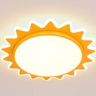 Creative Cartoon Sun LED Flush Mount Ceiling Light | Kids Room | Cute Modern Decor | Lologe