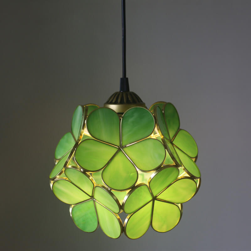 Stained Glass Pendant Light | Dining Room | Tiffany Metal 1-Light | Lologe