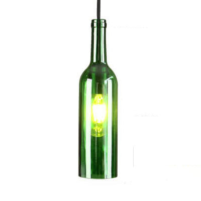 Glass Bottle Pendant Light | Kitchen Island Antique Glass Vintage Style | Lologe