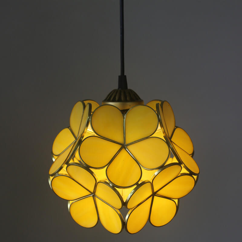 Stained Glass Pendant Light | Dining Room | Tiffany Metal 1-Light | Lologe
