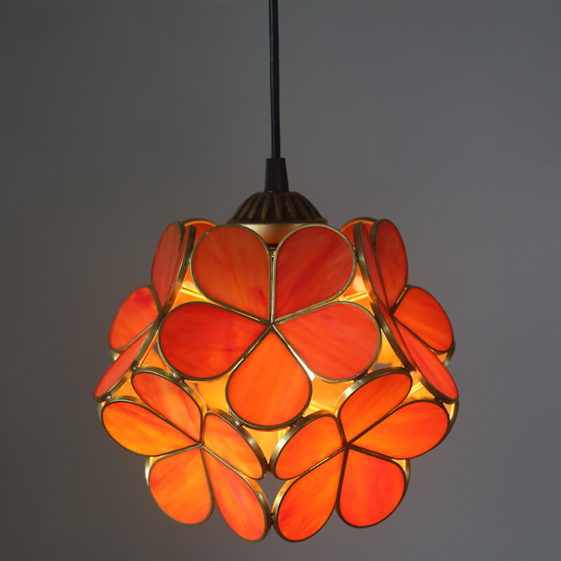 Stained Glass Pendant Light | Dining Room | Tiffany Metal 1-Light | Lologe