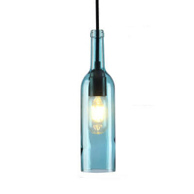 Glass Bottle Pendant Light | Kitchen Island Antique Glass Vintage Style | Lologe